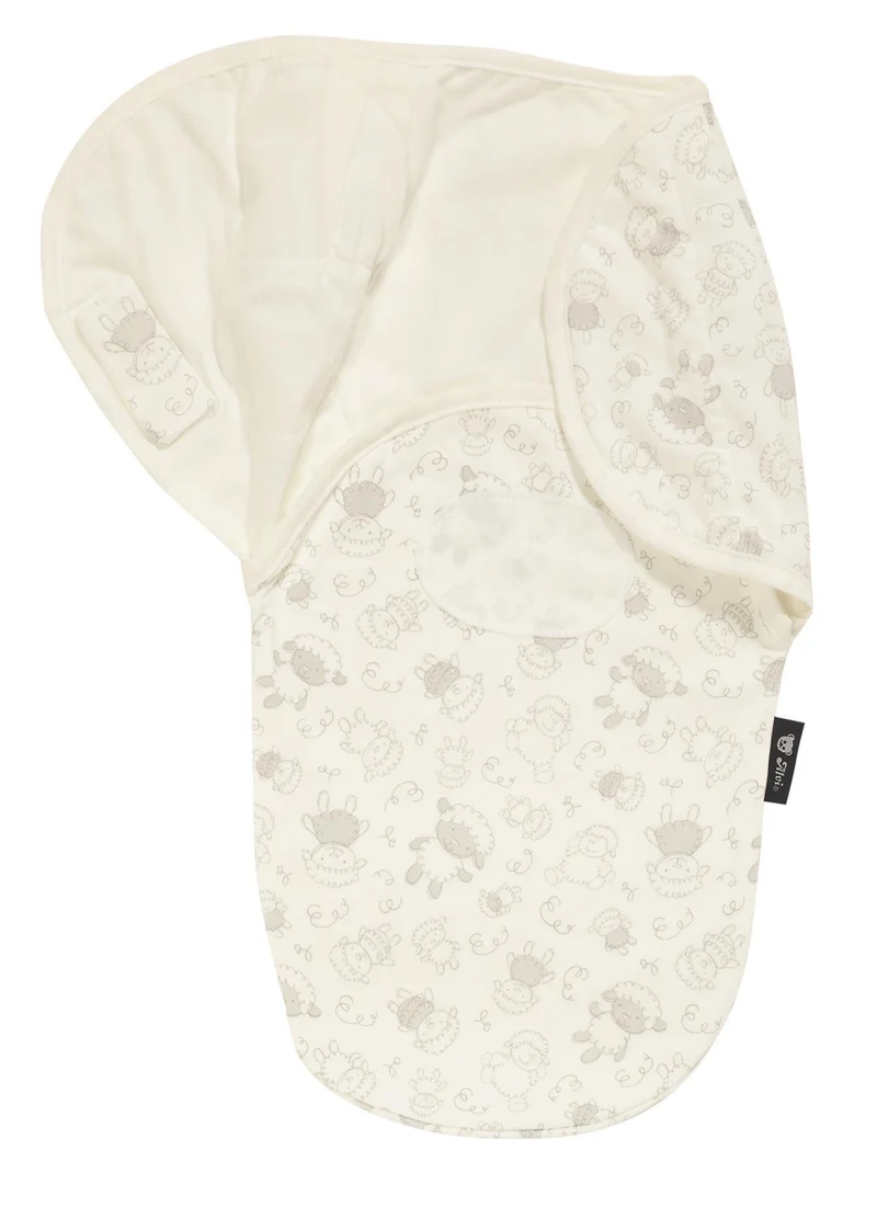 Wickeltuch "Harmonie" (Jersey) - Schäfchen beige