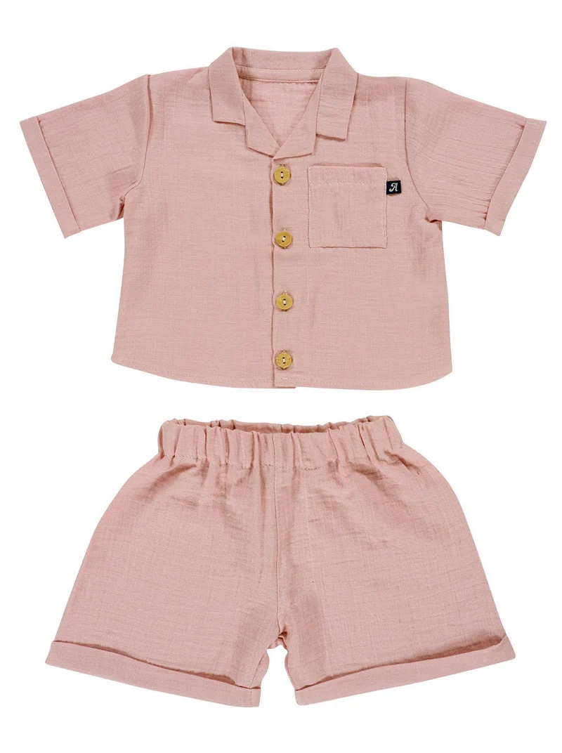 Sommer-Set Mull 2-teilig - Rosé