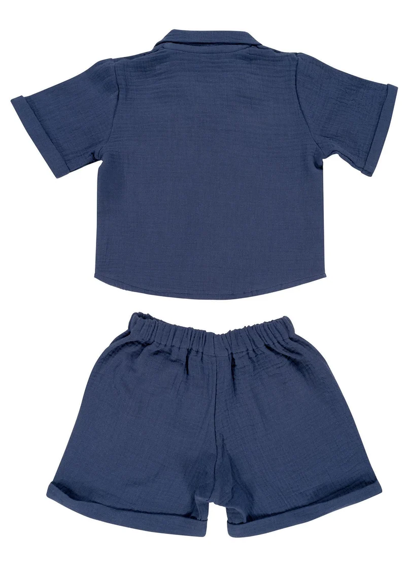 Sommer-Set Mull 2-teilig - Navy