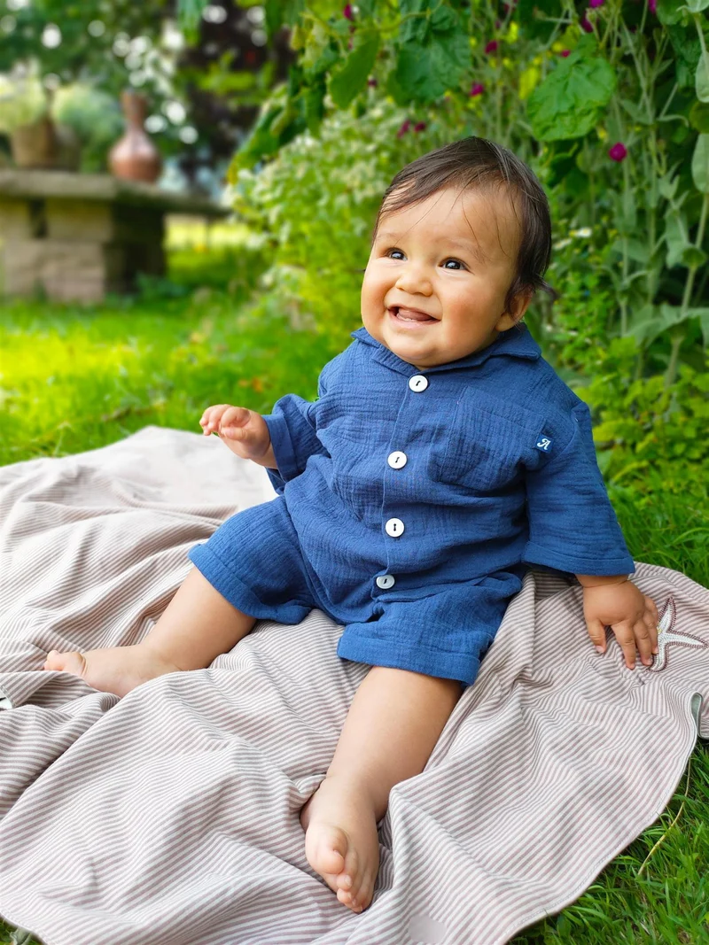 Sommer-Set Mull 2-teilig - Navy