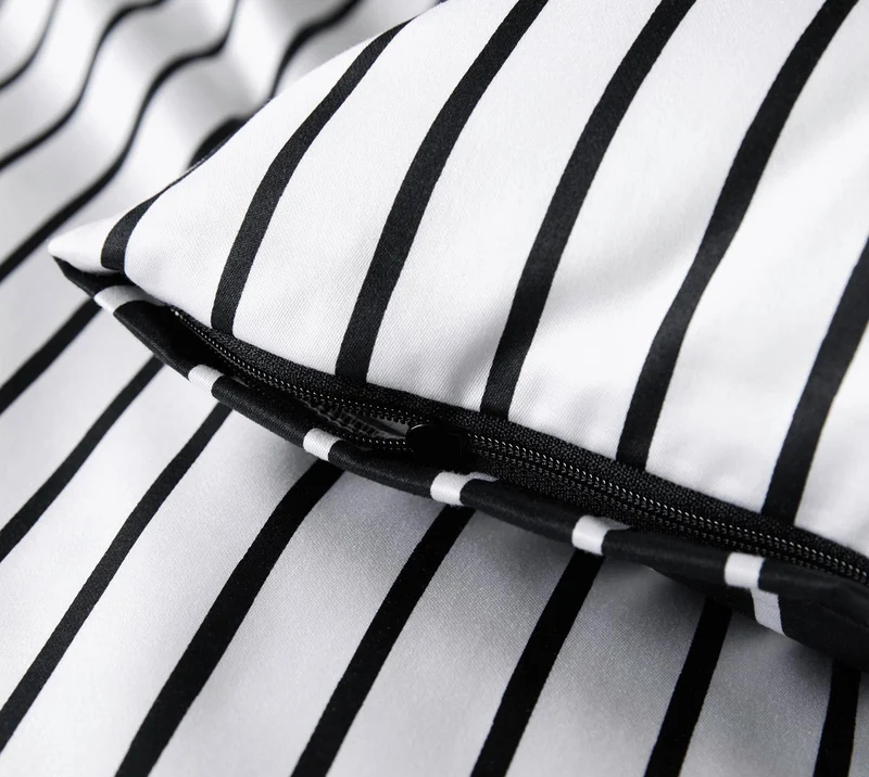 Mako Satin Wende-Bettwäsche Lined mit Streifen