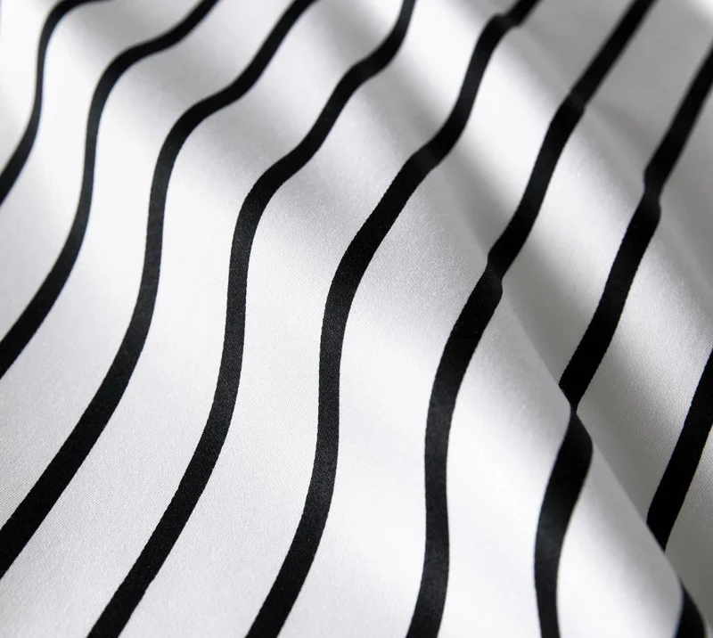 Mako Satin Wende-Bettwäsche Lined mit Streifen
