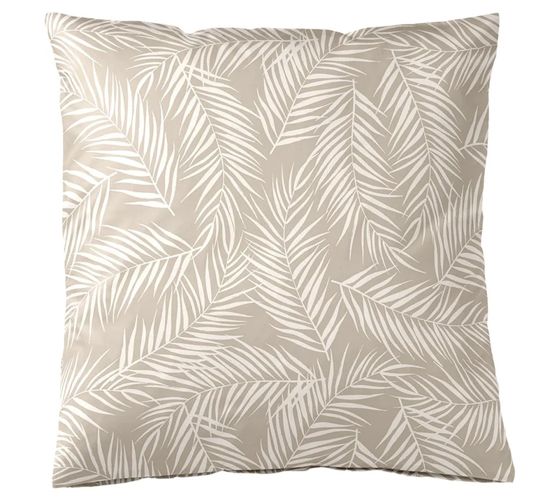 Mako Satin Bettwäsche Maison Leaves mit Palmblatt-Motiv