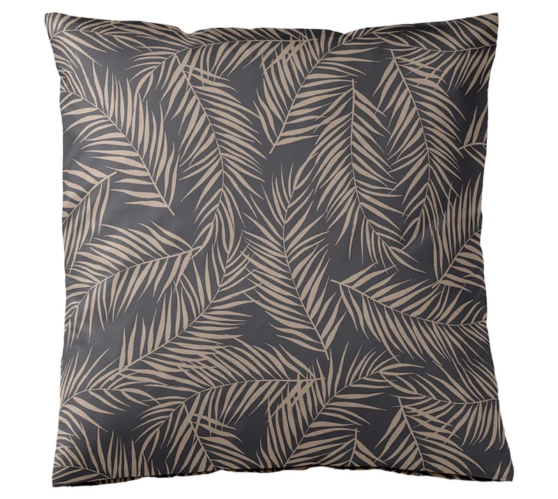 Mako Satin Bettwäsche Maison Leaves mit Palmblatt-Motiv