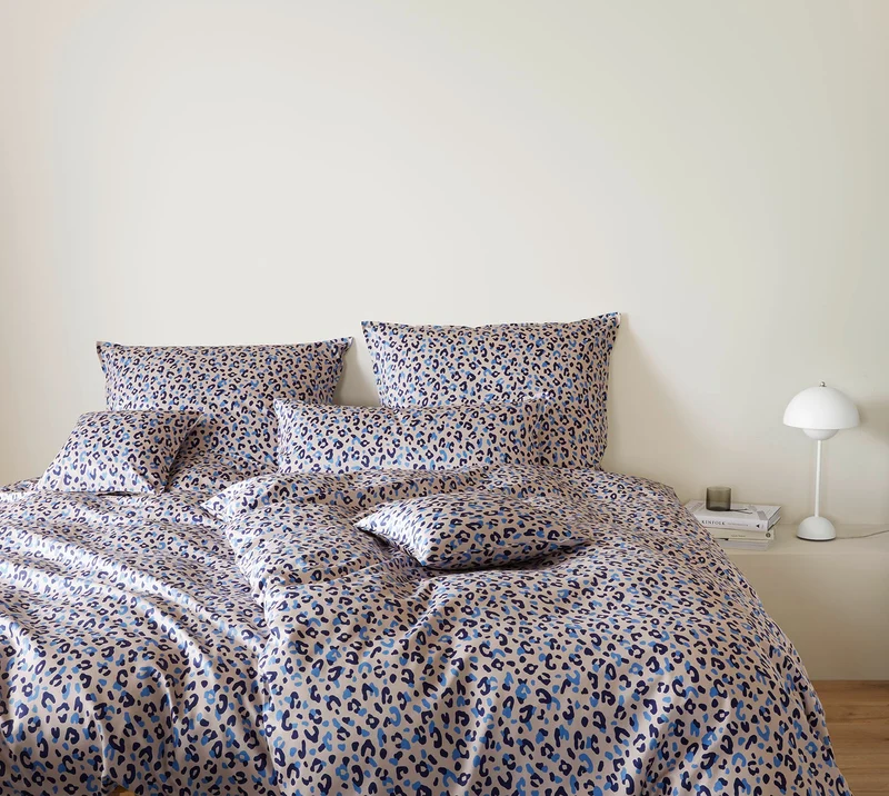 Mako Satin Bettwäsche Leolook mit Leo-Muster