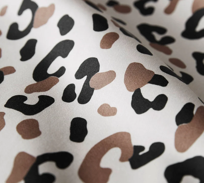 Mako Satin Bettwäsche Leolook mit Leo-Muster
