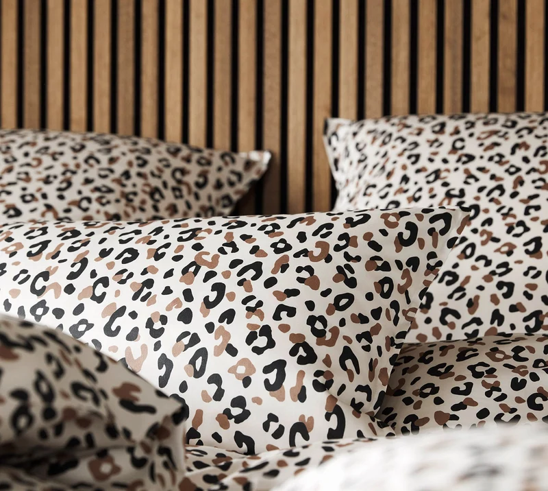 Mako Satin Bettwäsche Leolook mit Leo-Muster