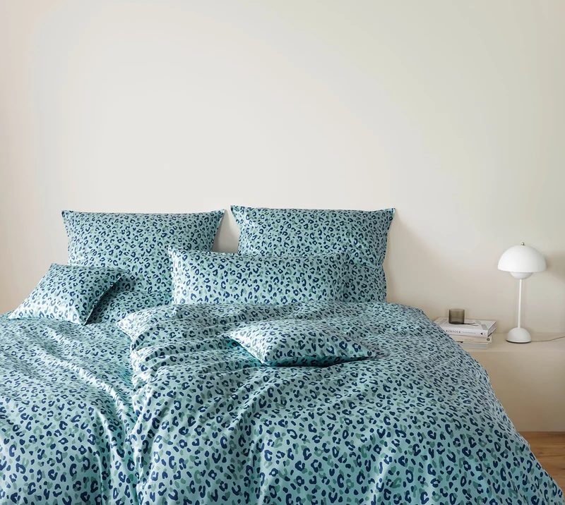 Mako Satin Bettwäsche Leolook mit Leo-Muster