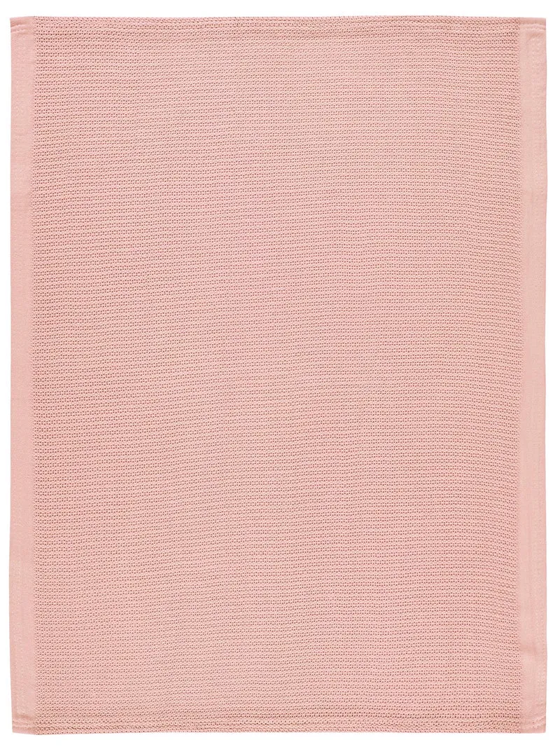 Strickdecken - Piqué rosé