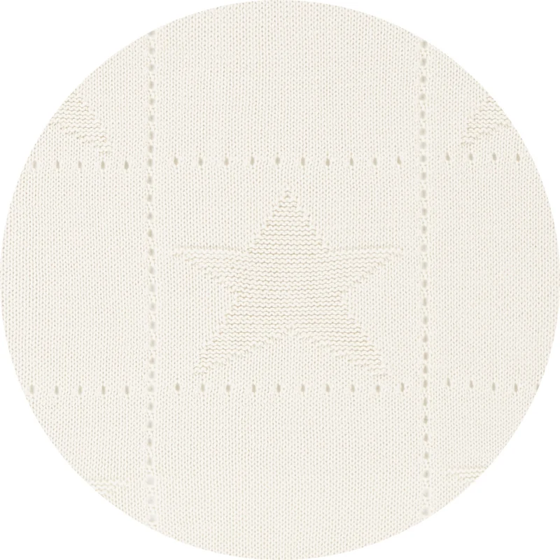 Strickdecken - Sterne creme