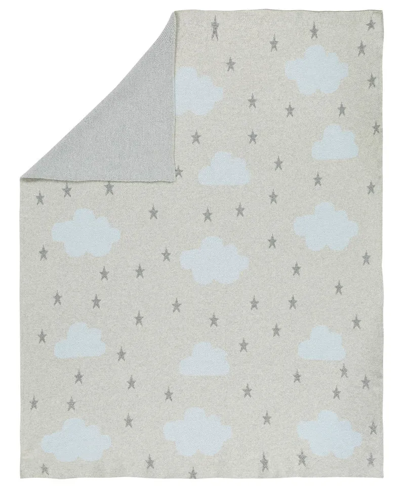 Strickdecken - Cloud blau