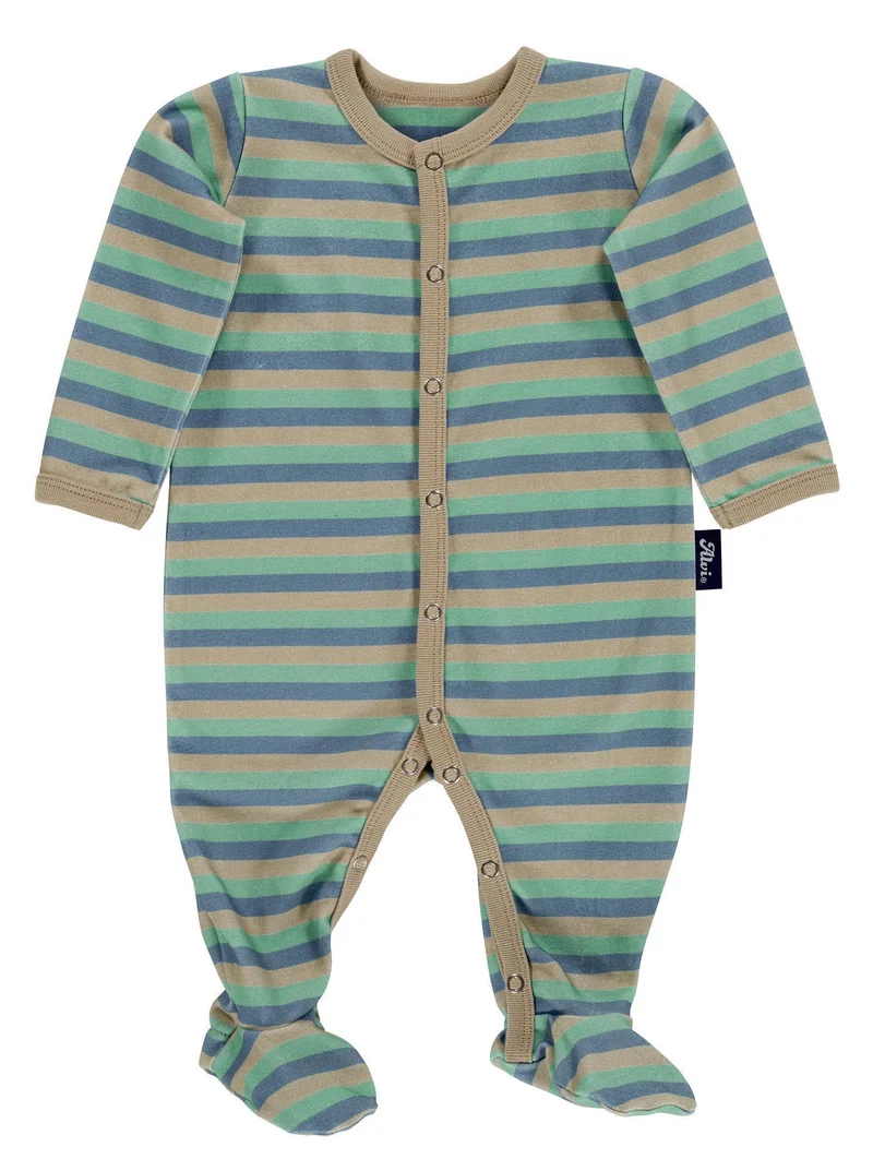 Strampler mit Fuß - Cornstripe