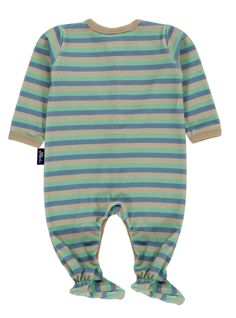 Strampler mit Fuß - Cornstripe