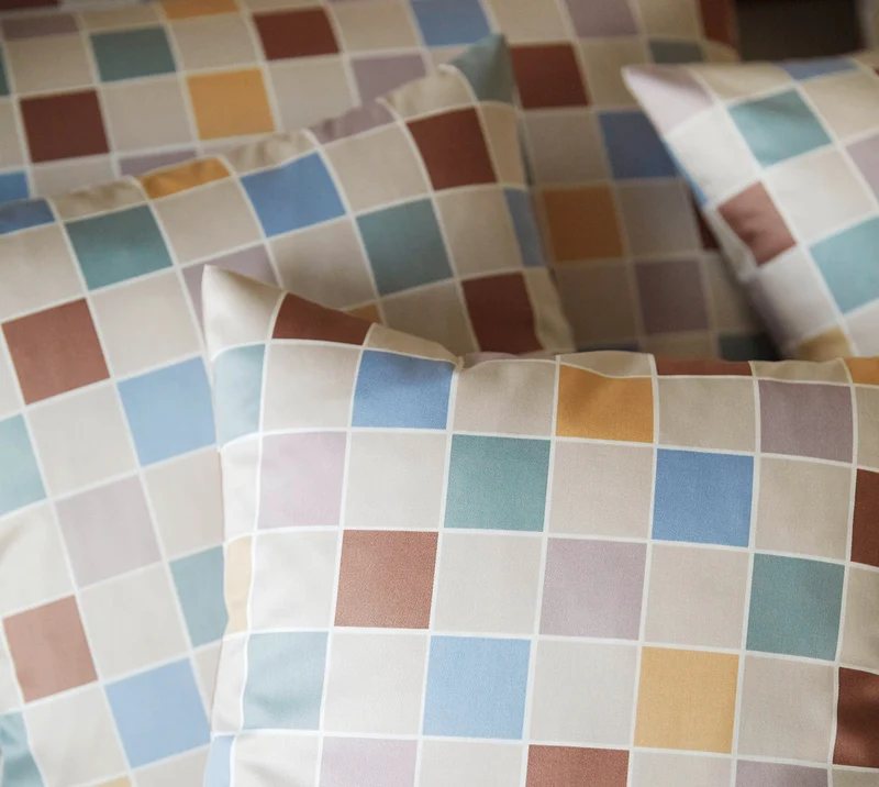 Interlock Jersey Bettwäsche Scrabble Jersey mit Schachbrett-Karo