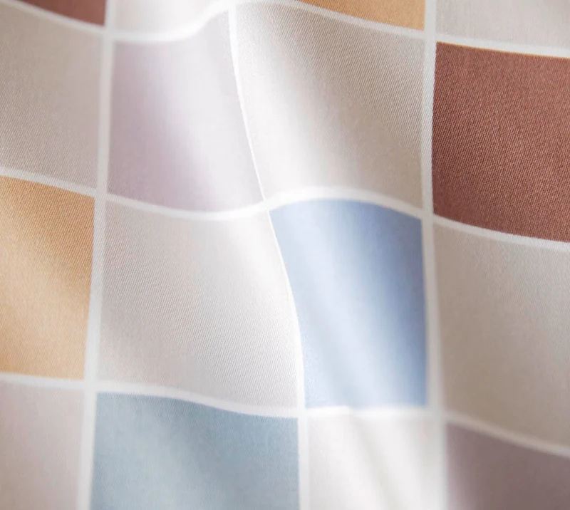 Interlock Jersey Bettwäsche Scrabble Jersey mit Schachbrett-Karo