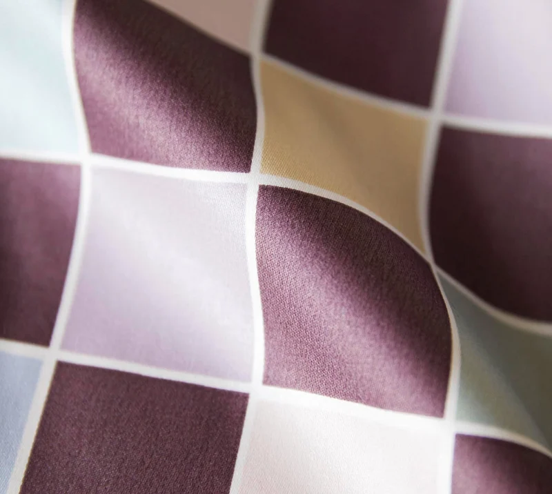 Interlock Jersey Bettwäsche Scrabble Jersey mit Schachbrett-Karo