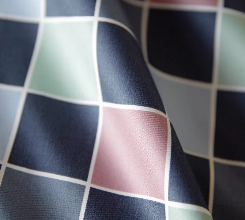 Interlock Jersey Bettwäsche Scrabble Jersey mit Schachbrett-Karo