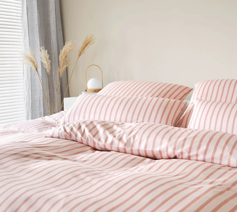 Interlock Jersey Bettwäsche Naturally mit Streifen
