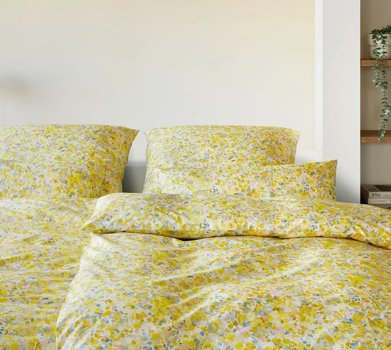Interlock Jersey Bettwäsche Mimosa Jersey mit Blütenmotiv