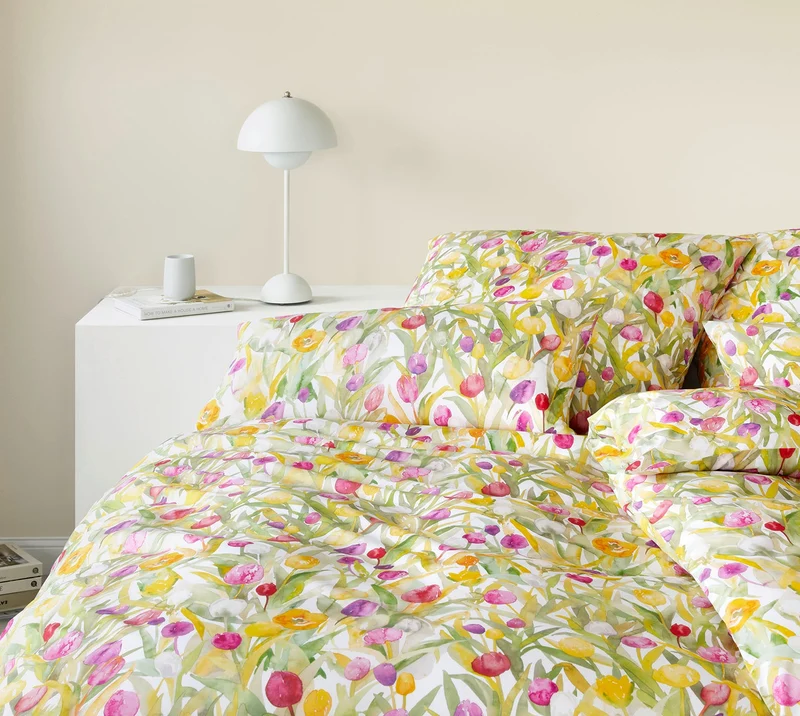 Interlock Jersey Bettwäsche Tulpen Jersey mit Blumenmotiv