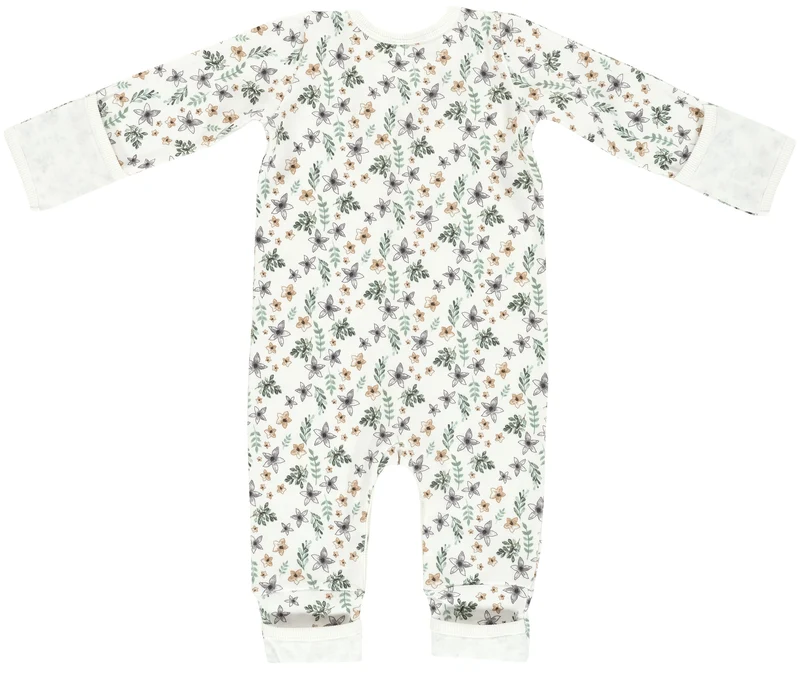 Schlafanzug mit Klappbündchen - Petit Fleurs