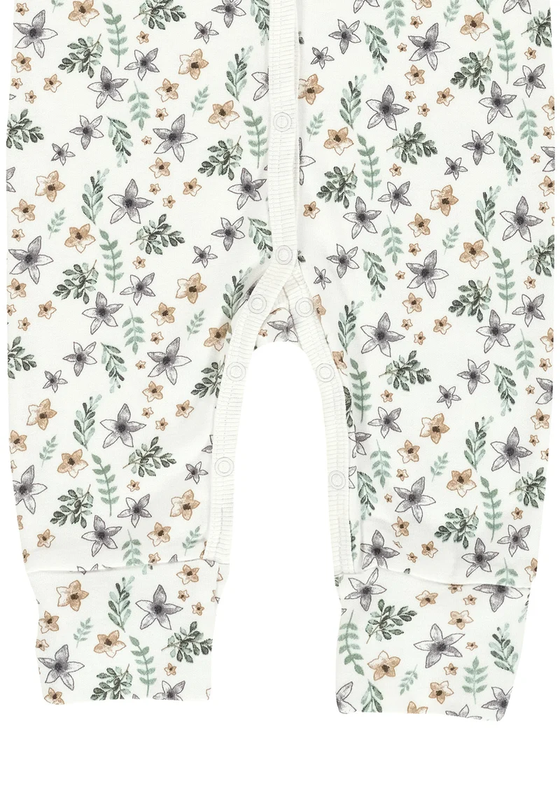 Schlafanzug mit Klappbündchen - Petit Fleurs