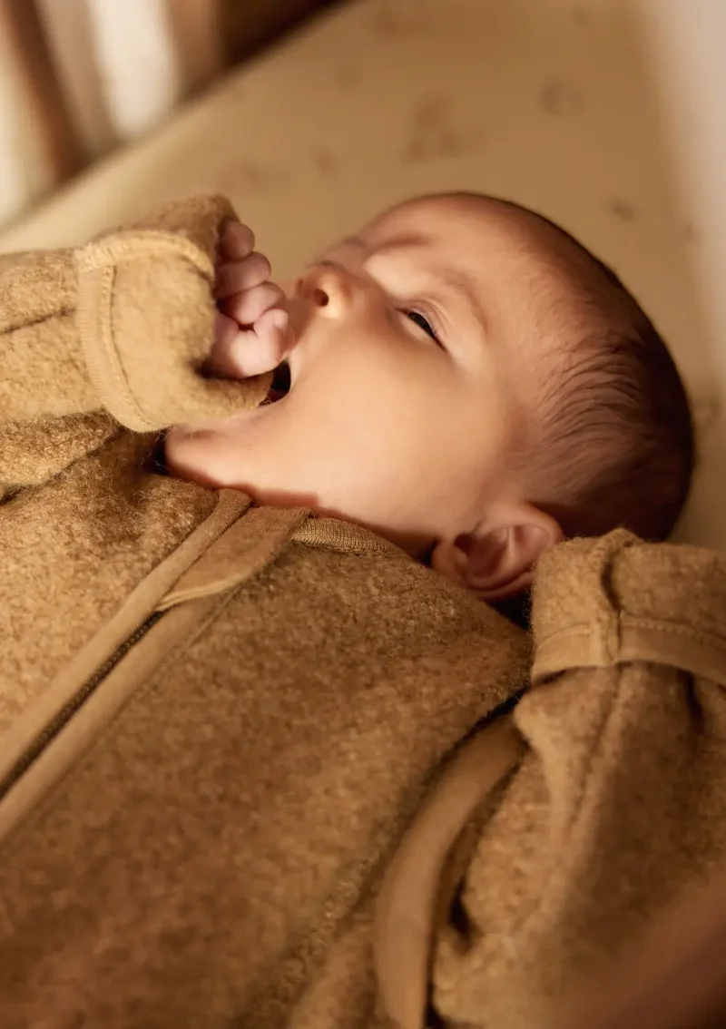 Merino Baby Schlafsack mit abnehmbaren Ärmeln TOG 2,0-2,5 Dark Hazel