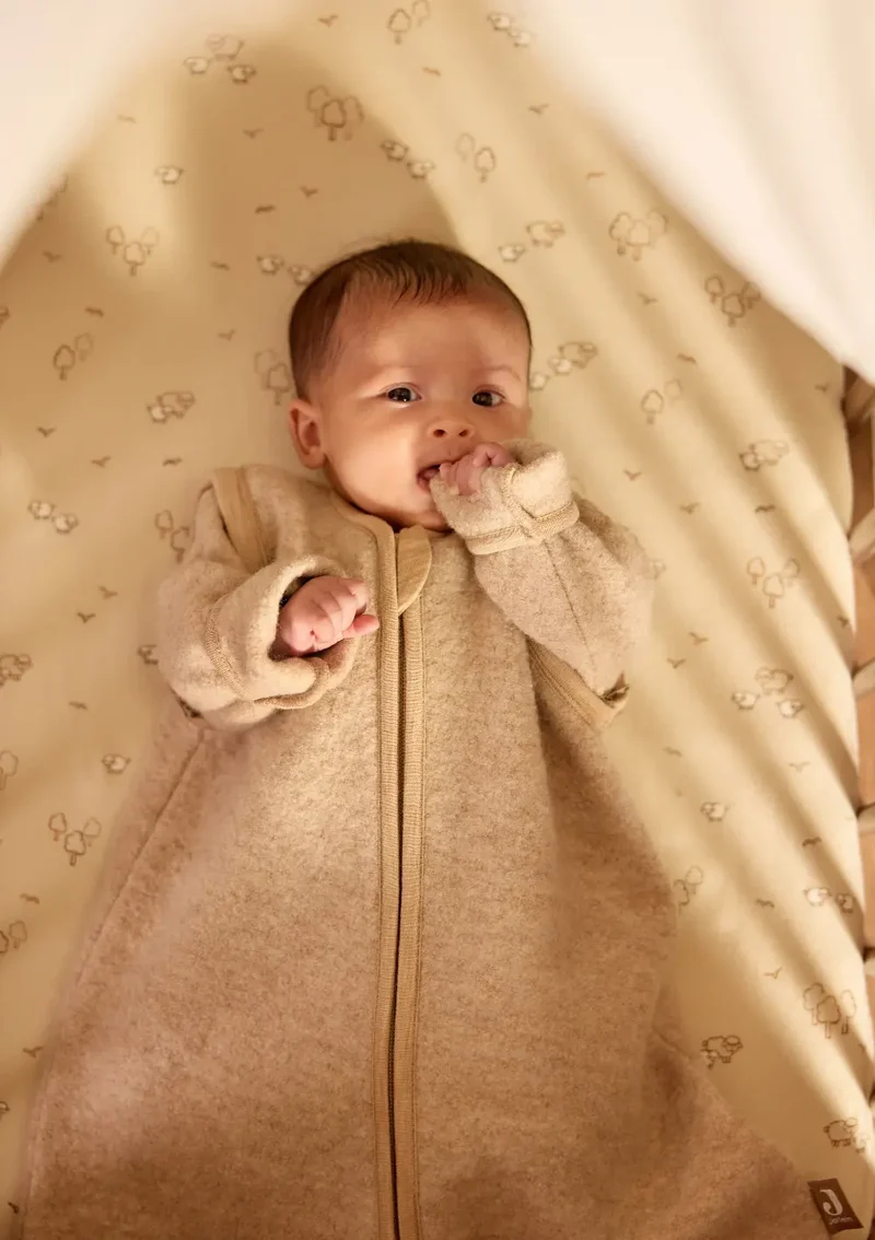 Merino Baby Schlafsack mit abnehmbaren Ärmeln TOG 2,0-2,5 Natural