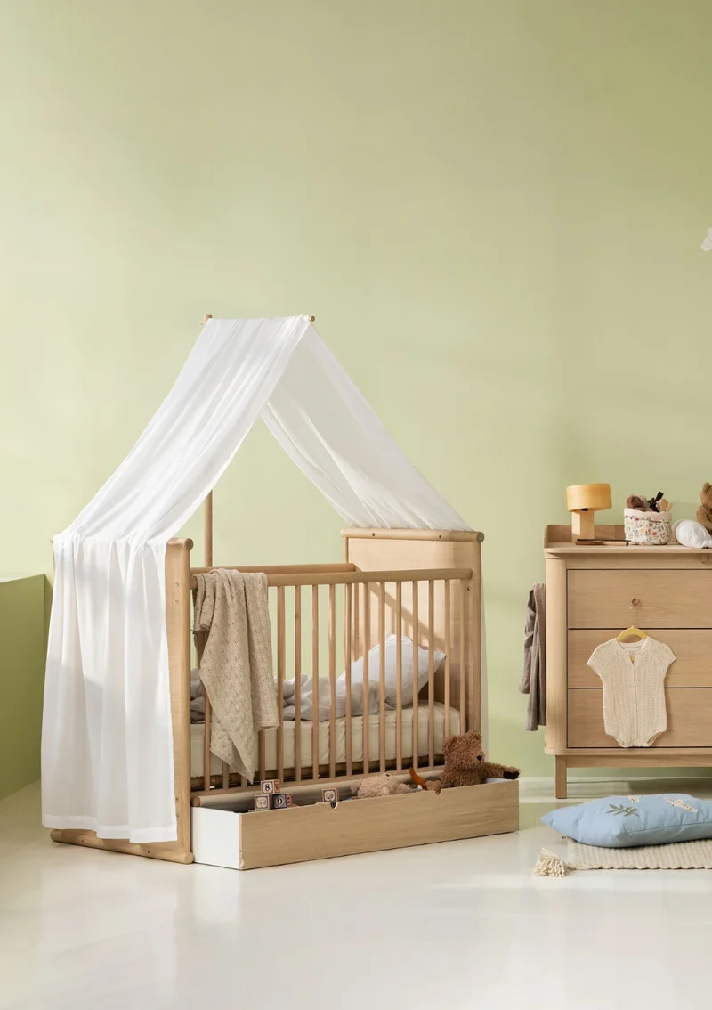 Betthimmel für Babybett 'Camp Novel' transparent weiß