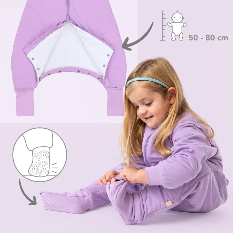 Schlafsack mit Füßen und umklappbaren Bündchen, 3.5 TOG
