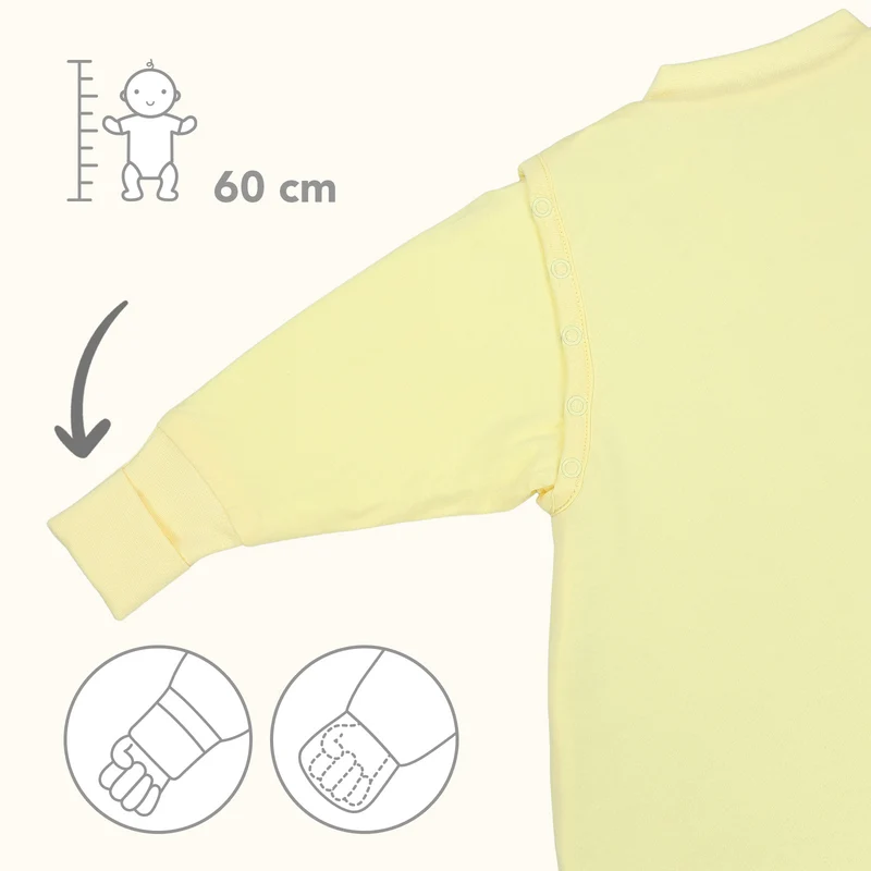 Schlafsack mit Füßen und umklappbaren Bündchen, 3.5 TOG