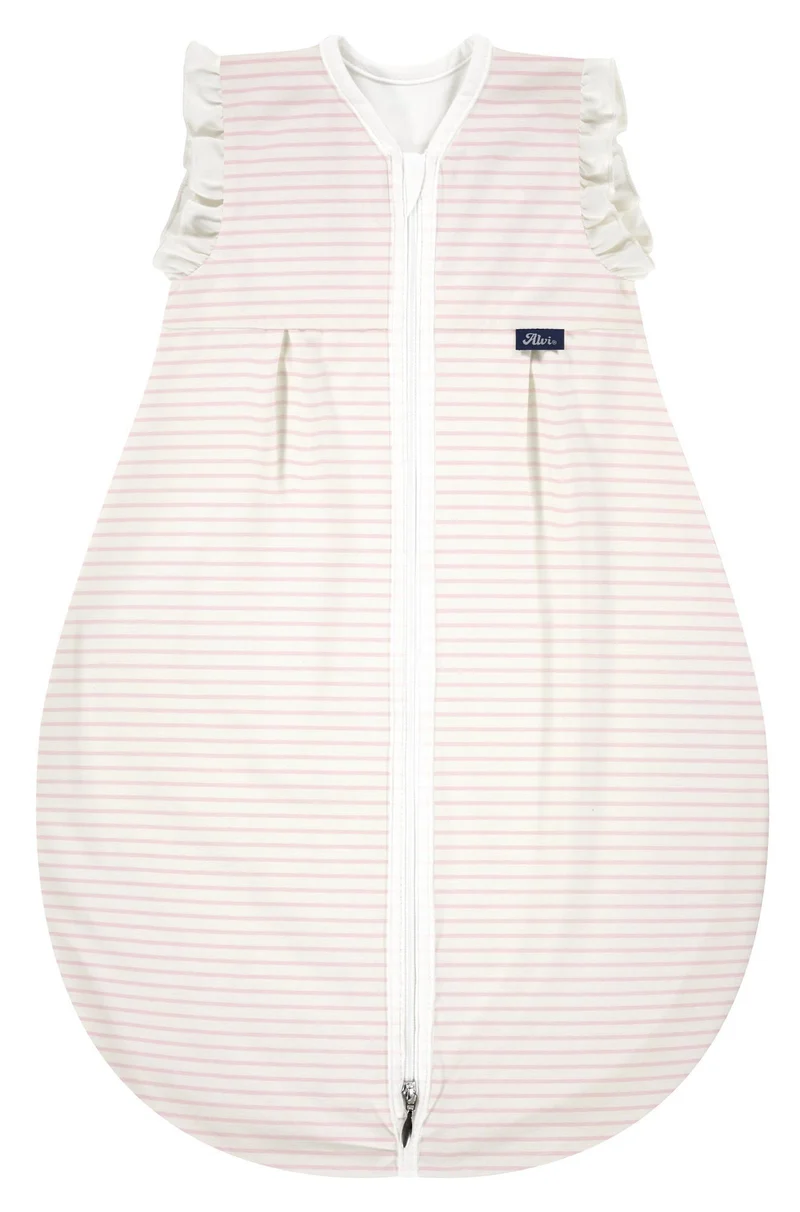 Kugelschlafsack Mäxchen Light - Ringlets rosé Volant