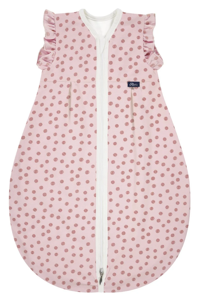 Kugelschlafsack Mäxchen Light - Curly Dots Volant