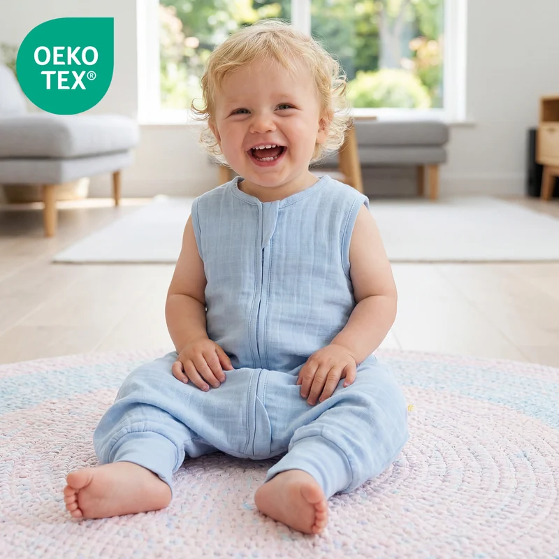 Musselin Schlafsack mit Füßen, 0.5 TOG