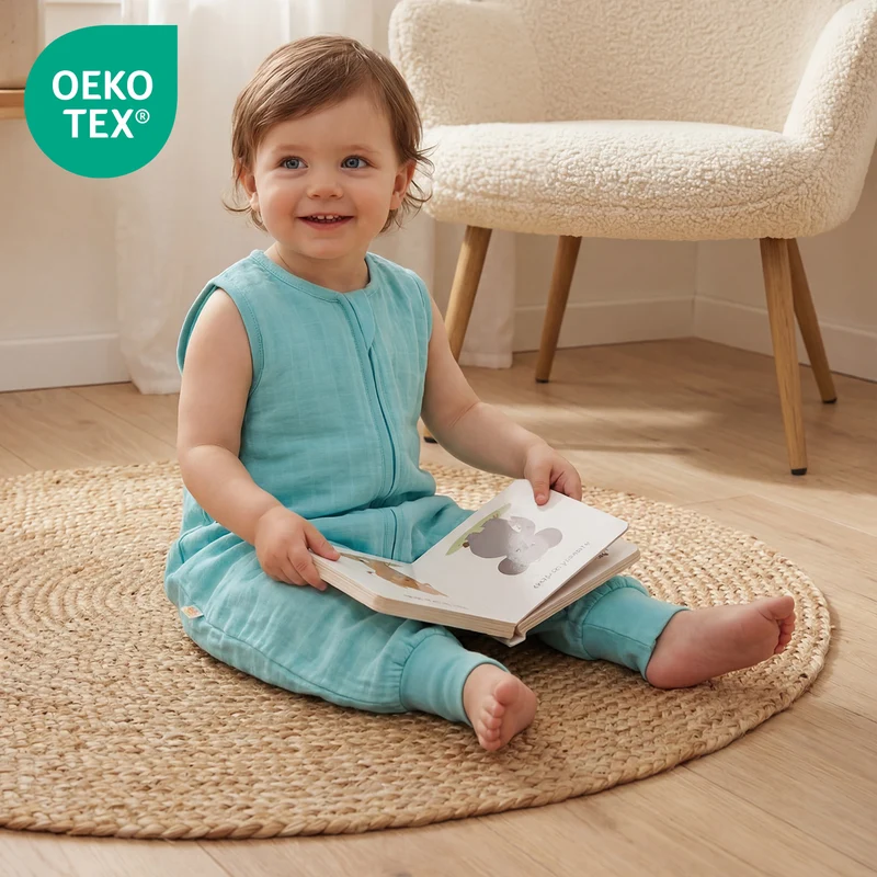 Musselin Schlafsack mit Füßen, 0.5 TOG