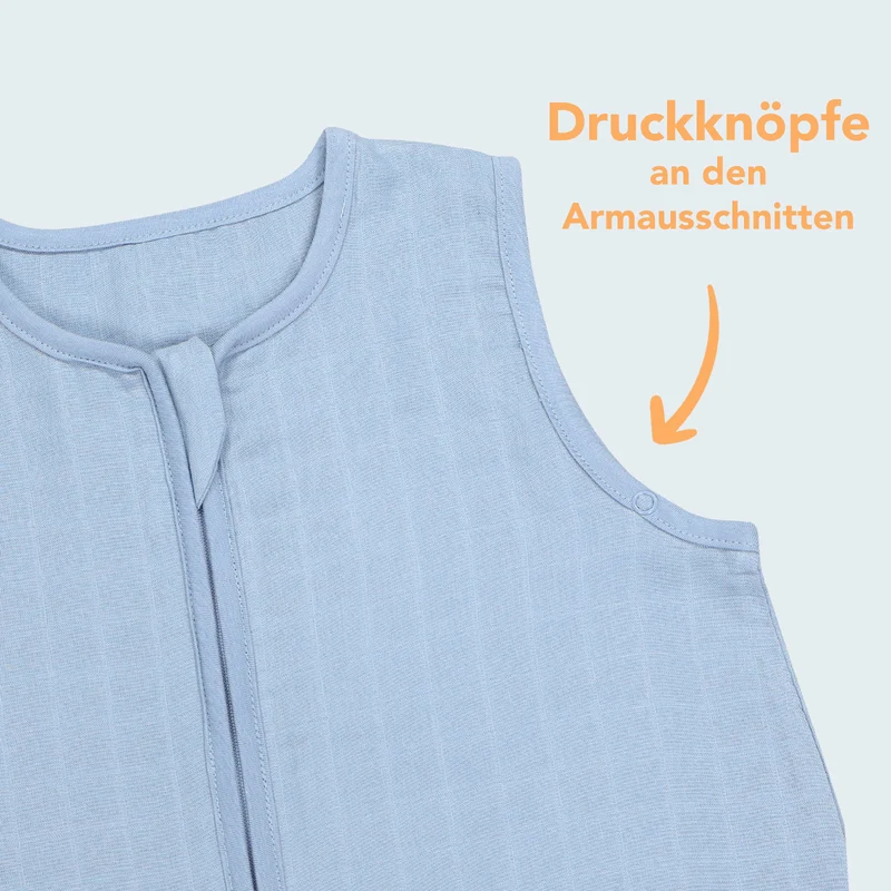 Musselin Schlafsack mit Füßen, 0.5 TOG