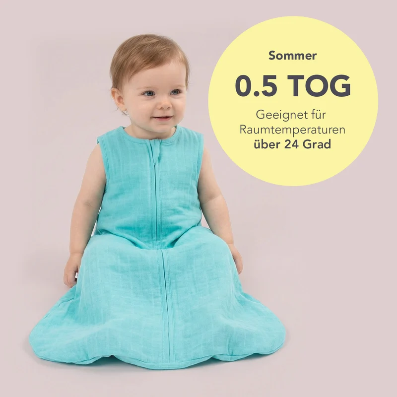 Musselin Babyschlafsack, 0.5 TOG