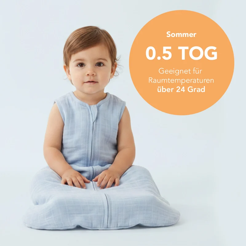Musselin Babyschlafsack, 0.5 TOG