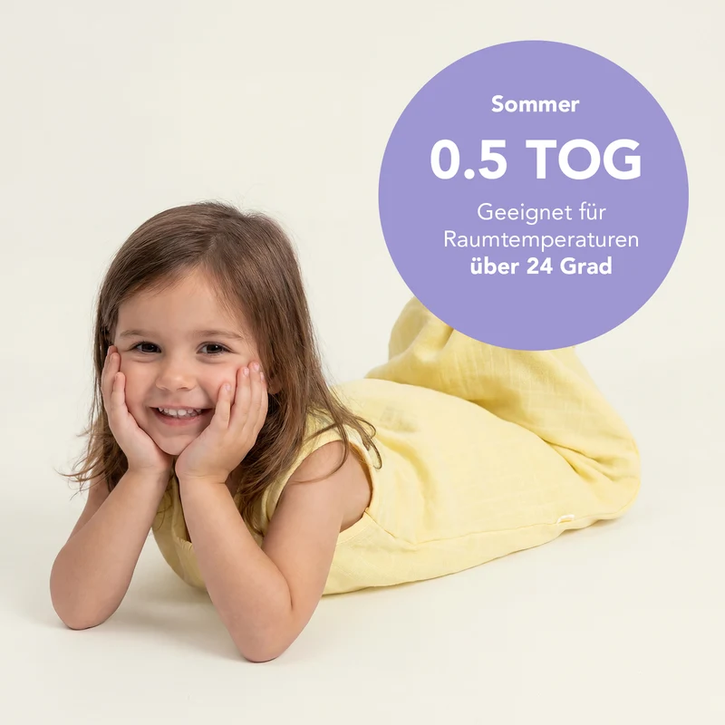 Musselin Babyschlafsack, 0.5 TOG