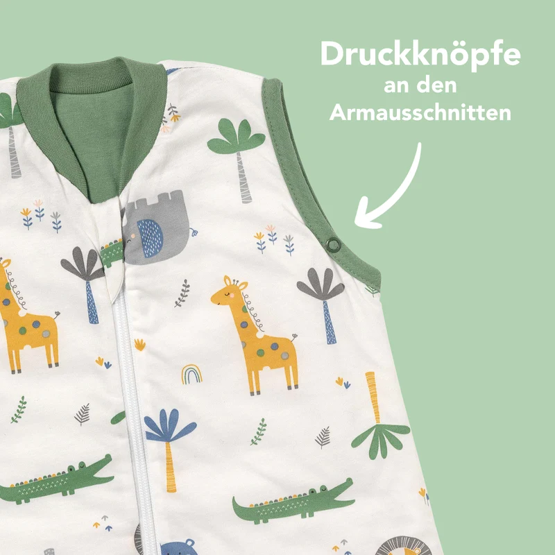 Schlafsack mit Füßen und umklappbaren Bündchen, 1.0 TOG