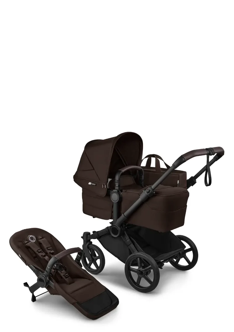 'Donkey 6 Double' Bundle – Unverzichtbares Kinderwagen-Set Cocoa Brown