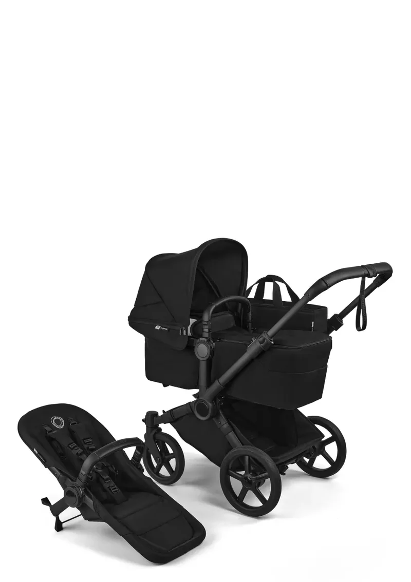 'Donkey 6 Double' Bundle – Unverzichtbares Kinderwagen-Set Heritage Black