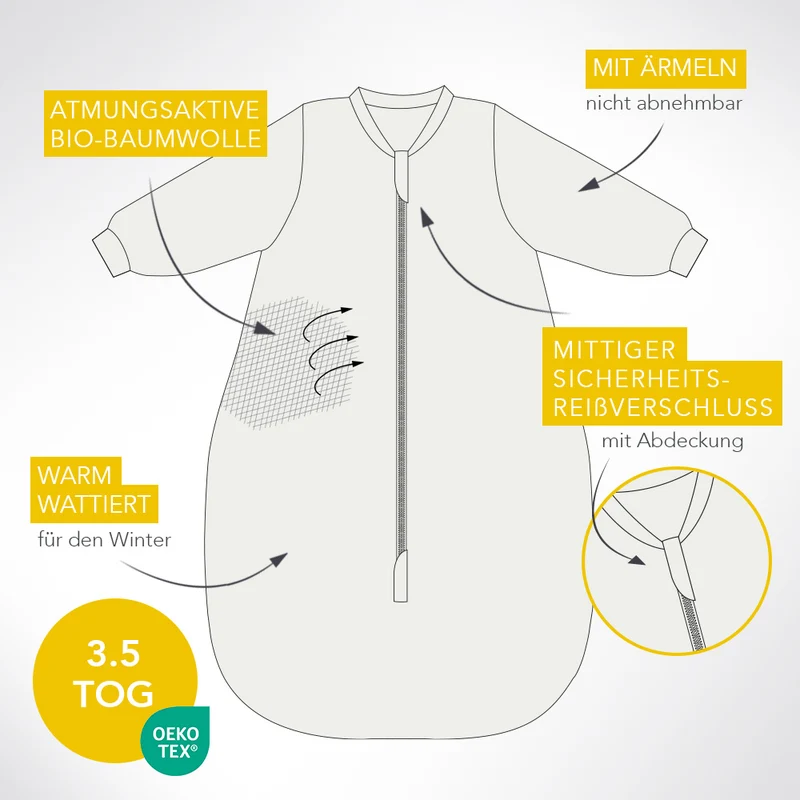 Bio Babyschlafsack, 3.5 TOG