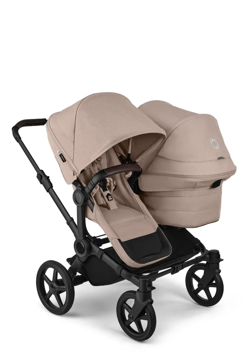 'Donkey 6 Double' Bundle – Unverzichtbares Kinderwagen-Set Desert Taupe