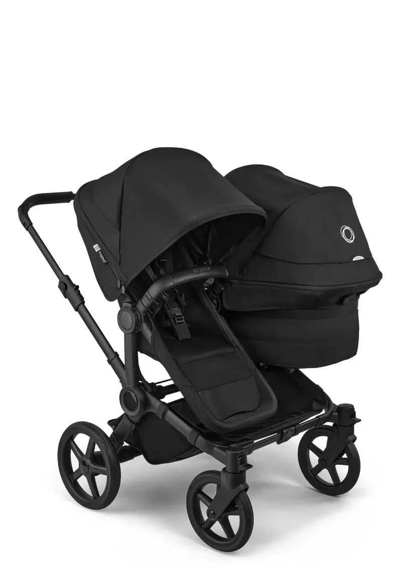 'Donkey 6 Double' Bundle – Unverzichtbares Kinderwagen-Set Heritage Black