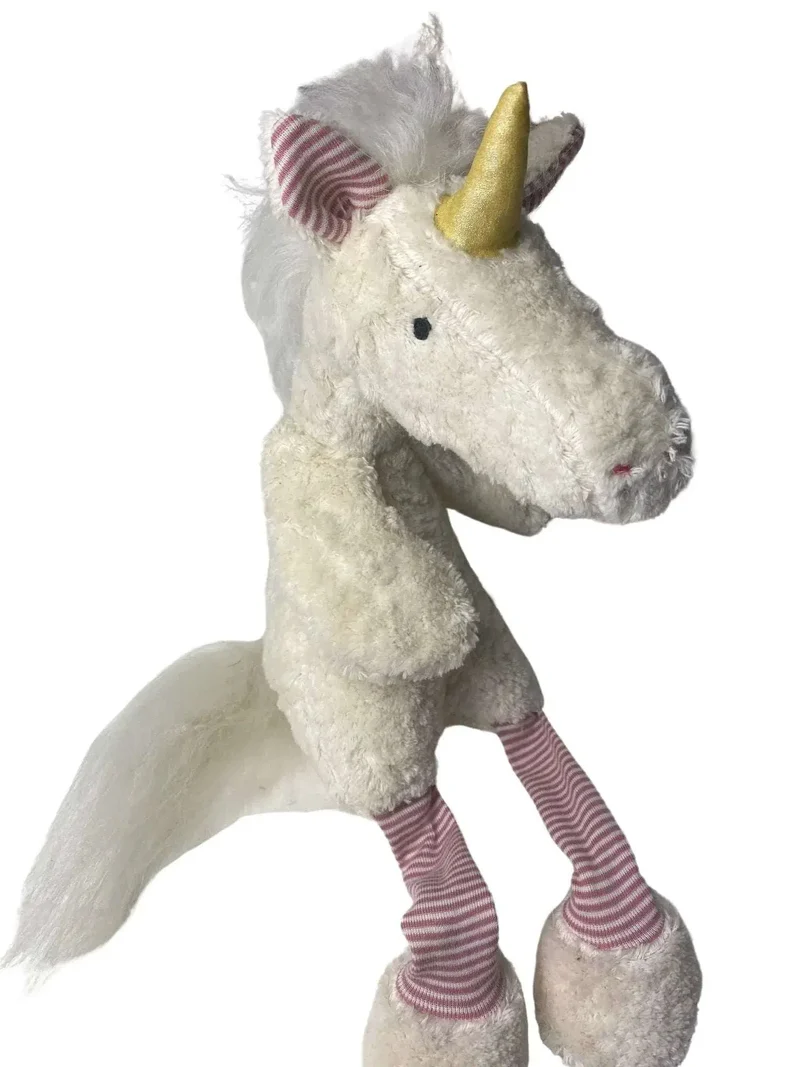 Bio Kuscheltier Einhorn Rosé XXL – Bio-Baumwolle, Handgemacht