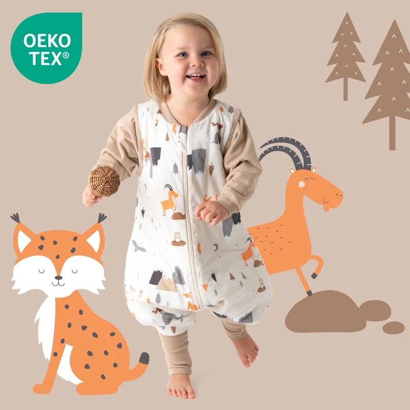Schlafsack mit Füßen und umklappbaren Bündchen, 3.5 TOG