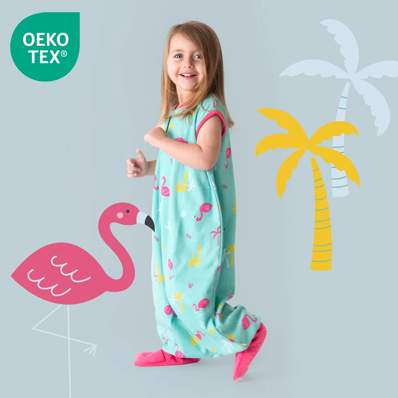 Bio Schlafsack mit Füßen und umklappbaren Bündchen 1.0 TOG