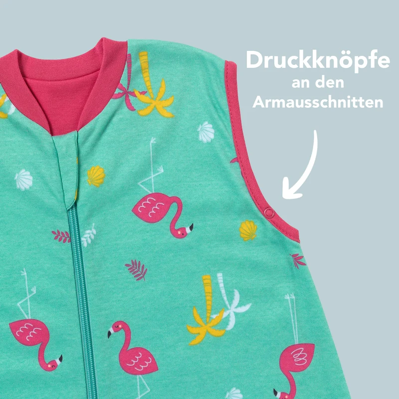 Bio Schlafsack mit Füßen und umklappbaren Bündchen 1.0 TOG