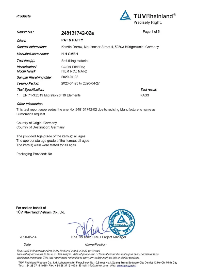 Bio 100% Maiswatte Bastelwatte Füllmaterial Vegan – 500g bis 10kg